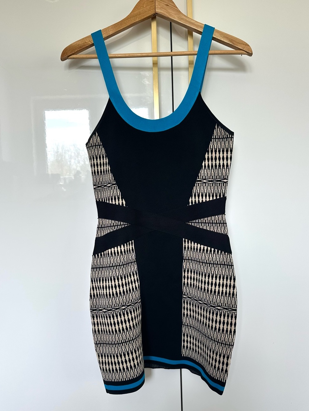 Guess by Marciano Dress with Teal Trim Medium